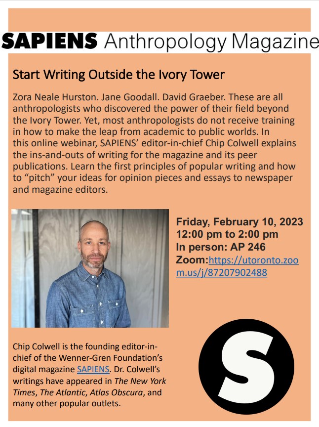 A poster for writing workshop.