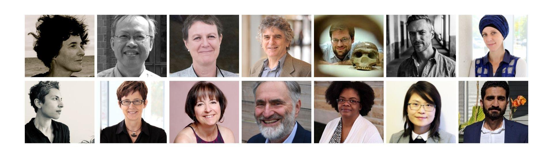 Snapshots of fourteen faculty members from the Department of Anthropology